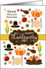 Uncle and Partner - Thanksgiving Icons card
