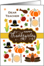 Teacher - Thanksgiving Icons card