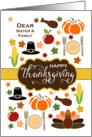 Sister & Family - Thanksgiving Icons card
