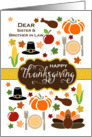 Sister & Brother in Law - Thanksgiving Icons card