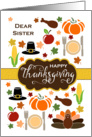 Sister - Thanksgiving Icons card