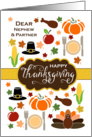 Nephew & Partner - Thanksgiving Icons card