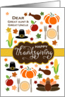Great Aunt & Great Uncle - Thanksgiving Icons card