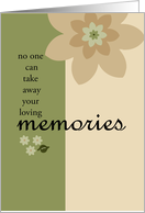 Sympathy Loving Memories card