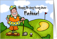 Father Happy Birthday Golf card