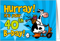 Hurray! it’s your 40th birthday card