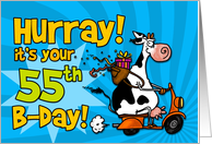 Hurray! it’s your 55th birthday card