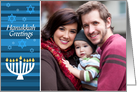 Hanukkah Menorah - Customized Photo card