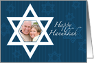 Hanukkah Star of David - Customized Photo card