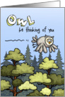 Thinking of you at summer camp - owl card