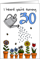 Wet My Plants - 30th Birthday card