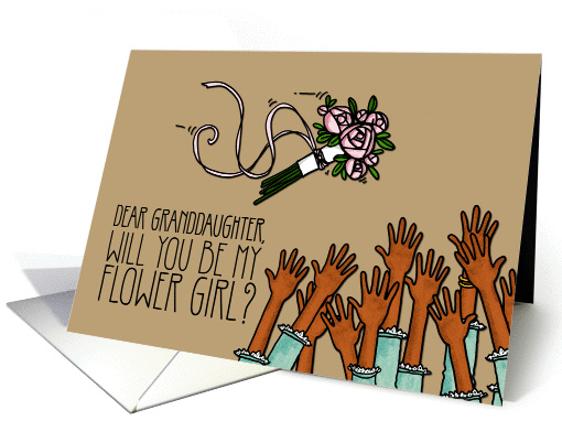 Granddaughter - Will you be my flower girl? card (1032827)
