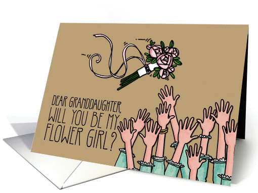 Granddaughter - Will you be my flower girl? card (1032829)