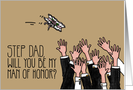 Step Dad - Will you be my man of honor? card