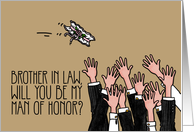 Brother in Law - Will you be my man of honor? card