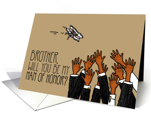Brother - Will you be my man of honor? card (1035833)