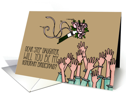 Step Daughter - Will you be my Honorary Bridesmaid? card (1038859)
