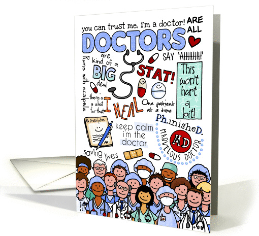 National Doctors' Day - Doctors Wordcloud card (1039763)