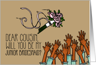 Cousin - Will you be my Junior Bridesmaid? card