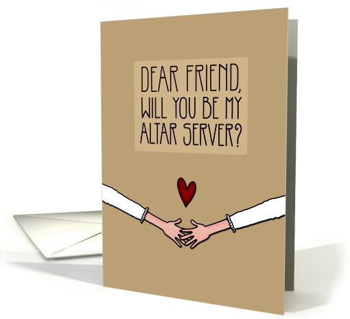 Friend - Will you be my Altar Server? - from lesbian couple card