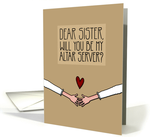 Sister - Will you be my Altar Server? - from Lesbian Couple card