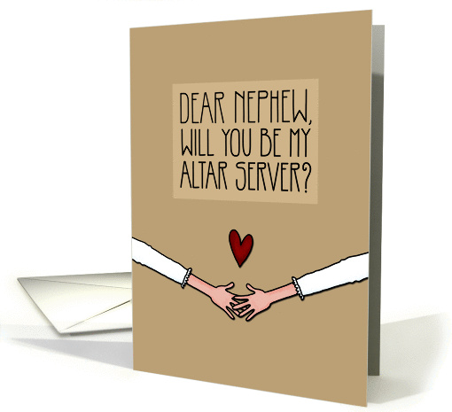 Nephew - Will you be my Altar Server? - from Lesbian Couple card