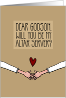 Godson - Will you be my Altar Server? - from Lesbian Couple card