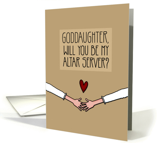 Goddaughter - Will you be my Altar Server? - from Lesbian Couple card