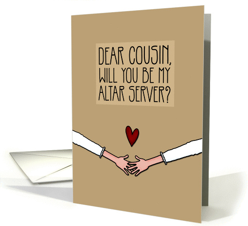 Cousin - Will you be my Altar Server? - from Lesbian Couple card