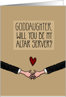 Goddaughter - Will you be my Altar Server? - from Gay Couple card