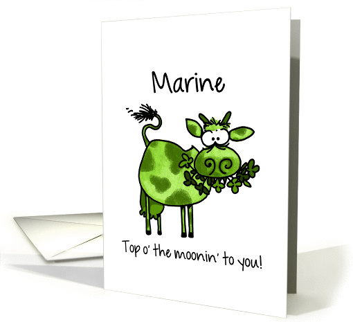 St. Patrick's Day Cow - for Marine card (1044749)