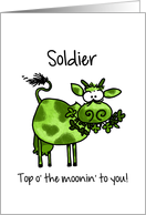 St. Patrick’s Day Cow - for Soldier card