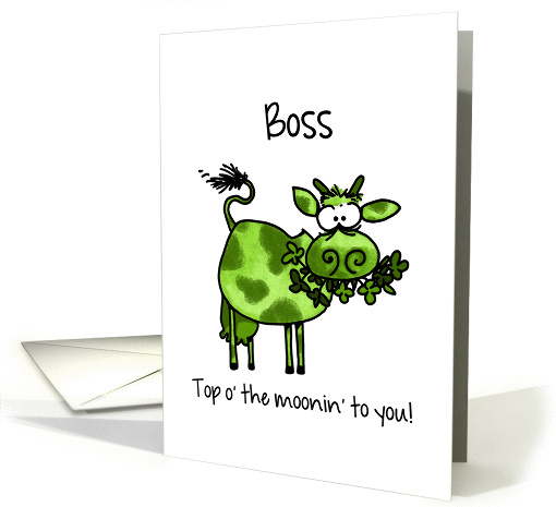 St. Patrick's Day Cow - for my Boss card (1044773)