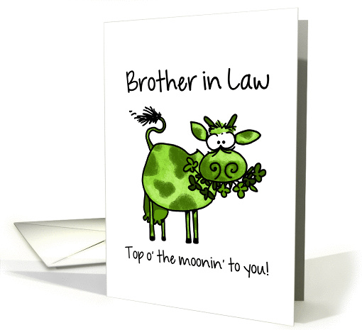 St. Patrick's Day Cow - for my Brother in Law card (1044813)