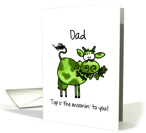 St. Patrick's Day Cow - for my Dad card (1044825)