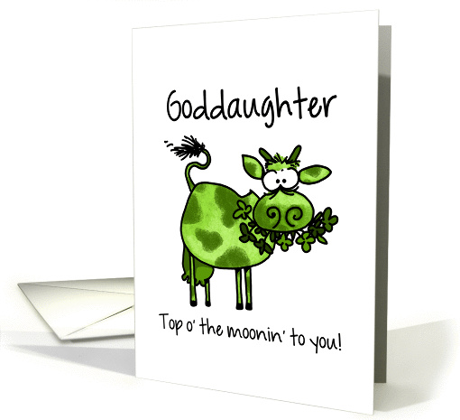 St. Patrick's Day Cow - for my Goddaughter card (1045163)