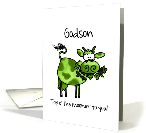 St. Patrick's Day Cow - for my Godson card (1045169)