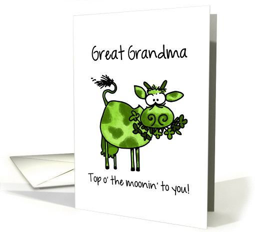 St. Patrick's Day Cow - for my Great Grandma card (1045183)