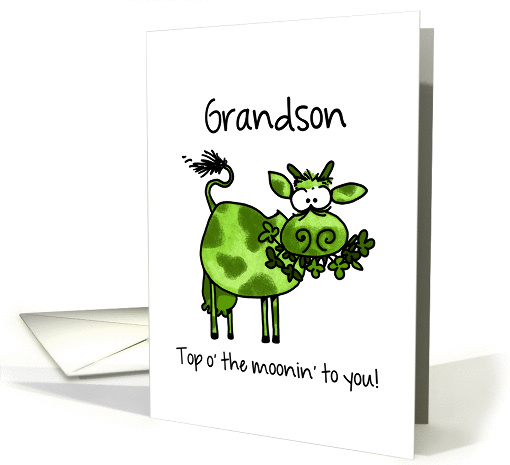 St. Patrick's Day Cow - for my Grandson card (1045215)