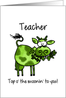 St. Patrick’s Day Cow - for my Teacher card