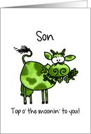St. Patrick’s Day Cow - for my Son card