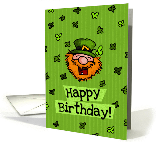 Birthday on St. Patrick's Day - Leprechaun card (1045607)