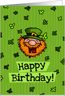 Birthday on St. Patrick’s Day - Leprechaun card