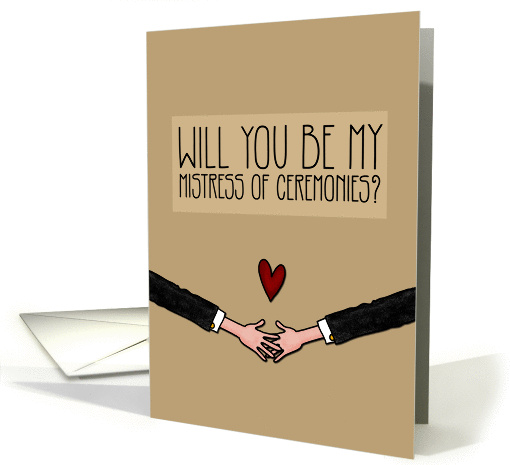 Will you be my Mistress of Ceremonies? - from Gay Couple card