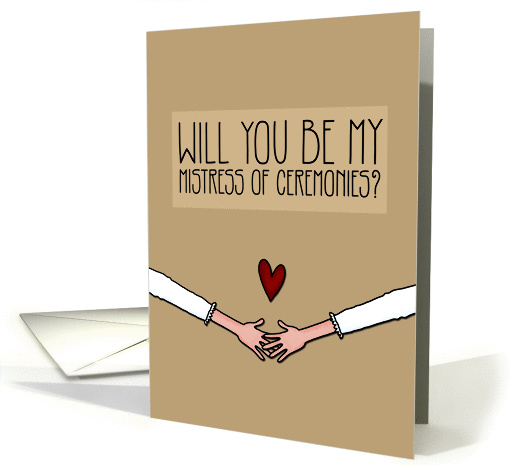 Will you be my Mistress of Ceremonies? - from Lesbian Couple card