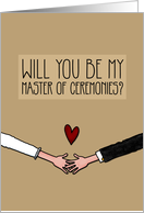 Will you be my Master of Ceremonies? card