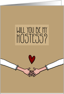 Will you be my Hostess? - from Lesbian Couple card