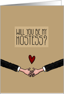 Will you be my Hostess? - from Gay Couple card