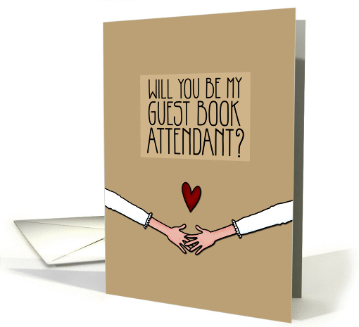 Will you be my Guest Book Attendant? - from Lesbian Couple card