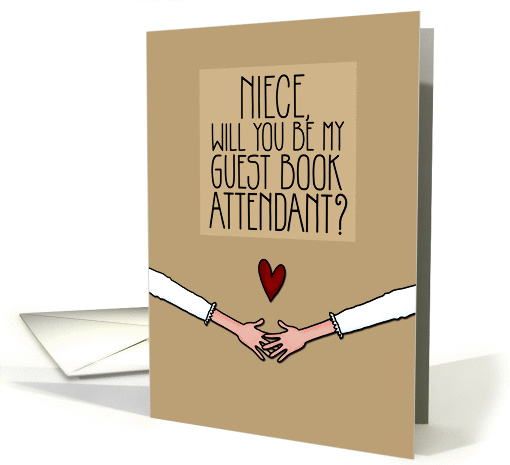 Niece - Will you be my Guest Book Attendant? - Lesbian Wedding card
